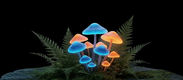 Decorative bioluminescent element